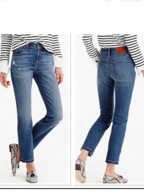 J. Crew vintage straight raw hem cropped jeans 28p
